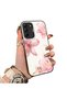 Samsung Galaxy S21 Fe Compatible Silicone Edge Hard Back Case Couple Phone Case with Floral Pattern