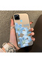 Realme C25Y Compatible Silicone Edge Hard Back Case Couple Phone Case with Floral Pattern - 3
