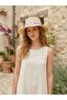 Emily Children's Hat - Children's Beige 100% Natural Paper Rope Straw Hat - Summer Sun Hat with Gingham Ribbon and Tassels - 2