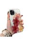 حافظة هاتف متوافقة مع هاتف iPhone 11 Pro مصنوعة من السيليكون وذات حافة صلبة وخلفية صلبة بنمط زهور