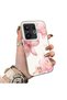 Vivo X200 Fe Compatible Silicone Edge Hard Back Case Couple Phone Case with Floral Pattern