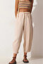 Beige Ayrobin Shalwar Trousers - 3027
