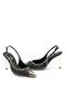 Women's High Heeled Special Stone Pointed Toe Buckle Open Back Evening Dress Shoes 14225 - 6