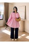 Beli Gathered Striped Hijab Shirt - 3