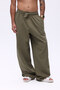 Super Baggy Linen Trousers with Elastic Waist