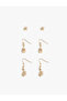 3-Piece Sea Shell Earring Set with Dangle Charms
