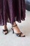 Willow Women's Heeled Wrinkled Leather Sandals Brown - 2
