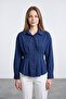 Pleated Shirt with Pencil Waistband - 2