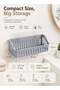 Wall Mounted Storage Basket 1 Piece | Adhesive Bathroom Shelf Organizer | Plastic Kitchen Wall Shelf For Shower Sink And Bathroom Storage - 4