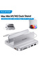 قاعدة توصيل عمودية لجهاز ماك ميني من PULWTOP، محول USB-C مع حاوية SSD، منافذ USB-C 3.2، USB-A 2.0، SD/TF، ومنفذ صوت - 7