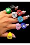 Colorful Mini Finger Watch Stylish Crystal Stone Quartz Ring Watch - 4