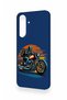 Samsung A57 Compatible Moto Rider Patterned Silicone Case - 4