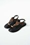 Kolay Bu Bence Brown Flip-Flop Detailed Heeled Slippers - 2