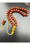 Custom-Made Faturan Sıkma Amber Prayer Beads (10.5-12.5 mm) Signed by Master H. Ayhan