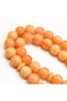 Vintage Aleppo Baga Rosary 41 Beads 11mm Peach Orange Prayer Beads 39.5g with Tan Cord Tassel - 4