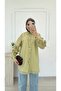Molly Nelly Women's Gathered Sleeve Lined Voile Shirt
