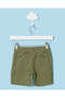 Infant Boys Green Twill Shorts - 4