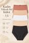 Women's Panties 5 Pack Lycra Cotton Lace Brown - 2