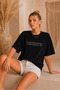 Women's Oversize Minimal Word Print Summer T-Shirt Women's Adult T-Shirt Basic T-Shirt Crew Neck Printed Short Sleeve Summer Combed Cotton T-Shirt - 8