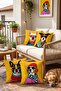 Set of 4 Patterned Dog Pillow Covers - 2