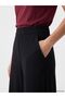 Lcwaikiki Classic Black Elastic Waist Wide Leg Women's Trousers - 3