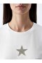 Lcw Everyday White Crew Neck Star Printed Blouse - 3