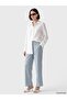 Lcw Modest Blue Women's Crepe Trousers with Elastic Waist