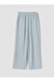 Lcw Modest Blue Women's Crepe Trousers with Elastic Waist - 5
