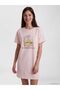 Lcw Dream Pink Crew Neck Printed Women's Nightgown - 2