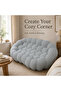 Oversized Bubble Couch Chair, Modern Memory Foam Round Bubble Sofa, 3D Honeycomb Shape Curved Sofas for Living Room/Office/Apartment/Small Space (Double-Seater) - 3
