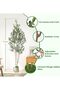 Artificial Olive Tree 182cm Double Trunk Potted, Realistic Faux Olive Plant with Natural Trunk &Plump Fruits, Low Maintenance for Living Room Office Home Decor - 3
