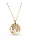 316L Steel Gold Color Zircon Stone Jaguar Model Women's Necklace