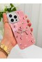 iPhone 15 Pro Max Case with Marbling Effect, 3D Bow and Floral Pattern, Raised Camera Cover - 4