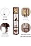Nordic Modern Bedroom Linen Cover Standing Floor Vertical Lamp With 9W Bulb With Shelves - 3