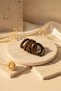 Set of 6 Brown Fabric and Spiral Hair Clips - Flexible and Stylish for Everyday Use - 6