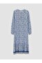 Lcw Grace Blue Crew Neck Floral Dress - 5