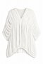 Tightly Gathered Chiffon Blouse Ecru