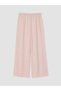Lcw Vision Pink Wide Leg Women's Trousers with Elastic Waist - 7