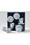 Daisy Dream Porcelain 2-Piece Coffee Cup Set - 80 ml Navy Blue - 3