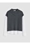 Lcw Everyday Anthracite Asymmetric Collar Women's Knitwear Sweater