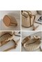 Women Shoulder Bag Crossbody Sling, Ladies Tote Clutch Cross Bags Lightweight Polyester Straw-Woven Satchel - 5
