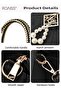 Women Stylish Handbag with Exquisite Pendant, Large Capacity Shoulder Bag with Adjustable Strap and Zipper Closure, - 4