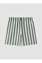 Two Mt Shop Quality Short Length Striped Men's Swim Shorts - 6