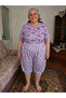 Battal Mesh Long and Short Double Layer Maternity Pajamas with Elastic Bottoms (Mixed Colors) - 7