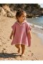 Baby / Child Poncho / 4 Layers with Shepherd Stitching & Muslin - Pink
