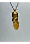 Aa+ Citrine Natural Stone Pendant Gold Plated 1 Piece - 4