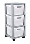 Storage drawer unit with wheels, three layers - 2