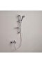 Milano Plus Columbus 3 in 1 Collection - Chrome Brass Basin Mixer & Bath Mixer - Sanitary Shower Kit - 2