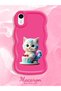 iPhone Xr Compatible Case Camera Protector Red Silicone Couple Phone Case Cat Pattern - 2