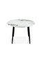 Elmont 4 seater Round Dining Table Ceramic Sturdy Dining Table Without Chairs| Modern Design Desk Furniture - 6